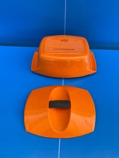 ⚜️ LE CREUSET DESIGN RAYMOND LOEWY 3.5 L COCOTTE EN FONTE ORANGE "LA COQUELLE"