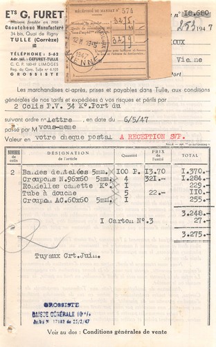 1947 caoutchouc manufacture - caoutchouc,
