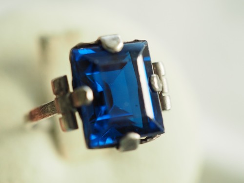 Bague ancien art deco argent - bague,