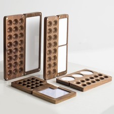 Palette vide, boîte de peinture acrylique en bois portable, récipient de