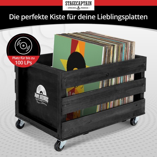 Rangement vinyles caisse - rangement,