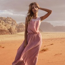 Robe Longue Eté Dos Nu Rose