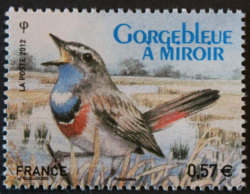 Timbre france gorgebleue - timbre,