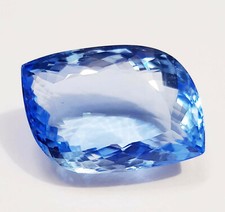 Pendentif forme fantaisie topaze bleu vif naturel 57 ct taille pierre précieu...