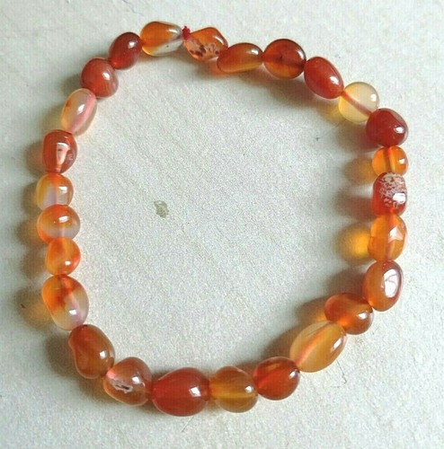 Bracelet grains cornaline