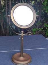 Miroir Psyché Pivotant pour Barbier Maquillage en Laiton , Ancien , Vintage