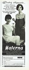 Publicité Advertising 099  1965  Materna  vetements grossesse  