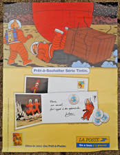 old advertising poster tintin la poste stamp hergé pub comic poster 60X80cm