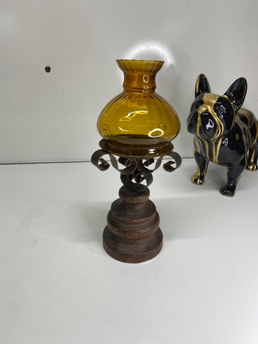 Bougeoir lampe fer forger - en,