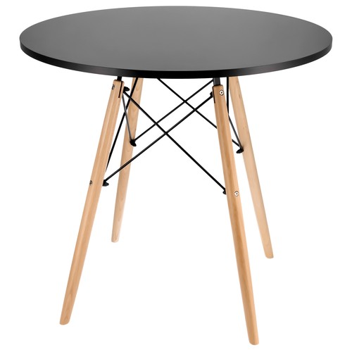 Table ronde noire style - noire, de