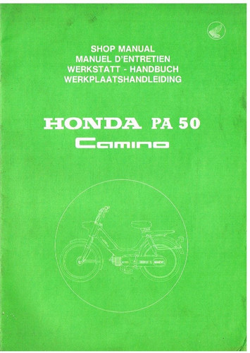 Honda pa50 camino original - honda,