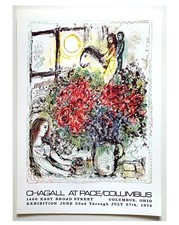 Marc Chagall - Exhibition at Pace Columbus 1974 USA vintage poster