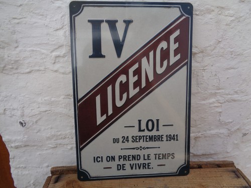 Tole metal licence coloree - metal, iv