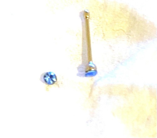Piercing droit nez brillant - -,