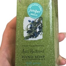 Vtg Bath & Body Works Juniper Breeze Antibacterial Pump Hand Soap Rare USED OPEN