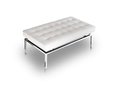 Blanc Banc en Cuir Magasin Bricolage Inox Et Véritable Longueur 109 Sans 160 CM