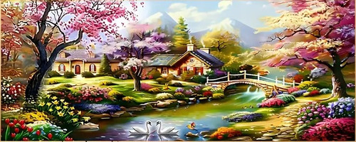 Kit canevas cottage - "cottage", complet