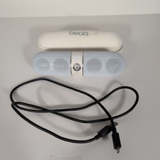 Beats Pill Portable Wireless Bluetooth Speaker White Tested Used READ DESC!!!