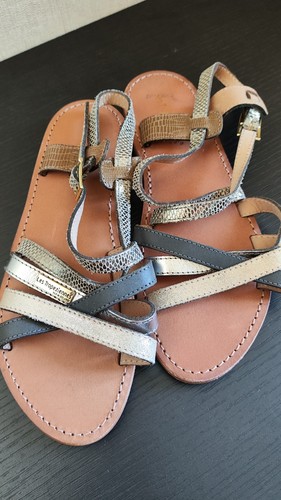 Sandales plates cuir neuves - cuir,