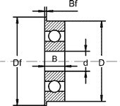 Roulement bille avec - bille,