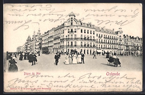 Cpa ostende digue mer - ostende,, de