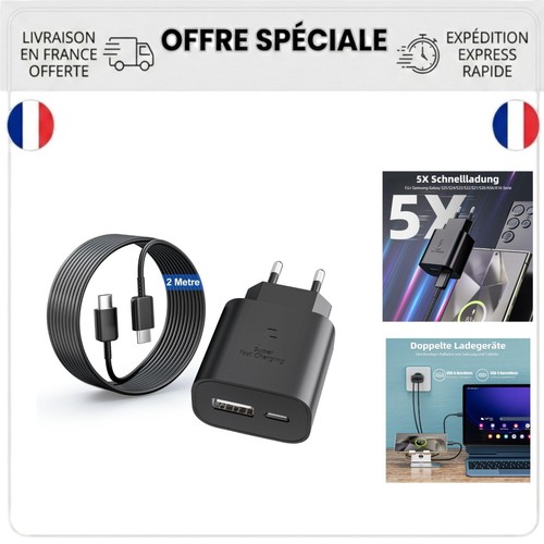 Chargeur secteur samsung 25w - secteur,
