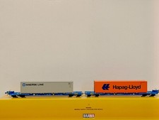 BRAWA 48109 Aae Tank SFFGGMRRSS197, Avec 2 Container De 40 FT ''Maersk & Hapag