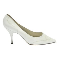 Escarpins En Cuir Blanc Pour