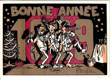 CARTE POSTALE LUCIEN BONNE ANNEE TIRAGE LIMITE ET SIGNE PAR FRANK MARGERIN NEUF