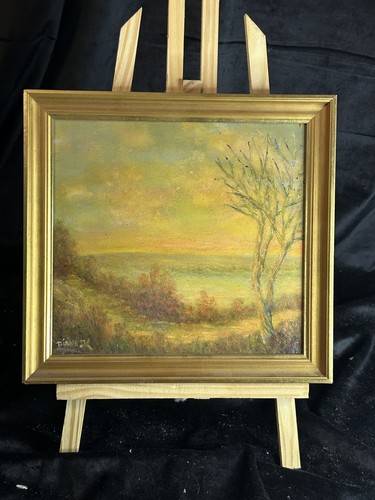 Huile sur panneau paysage