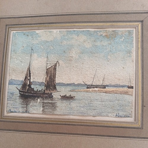 Aquarelle voiliers x10 cm - ,