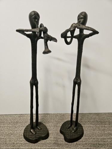 Pair vintage painted cast - vintage,