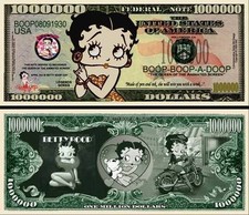 BETTY BOOP BILLET 1 MILLION