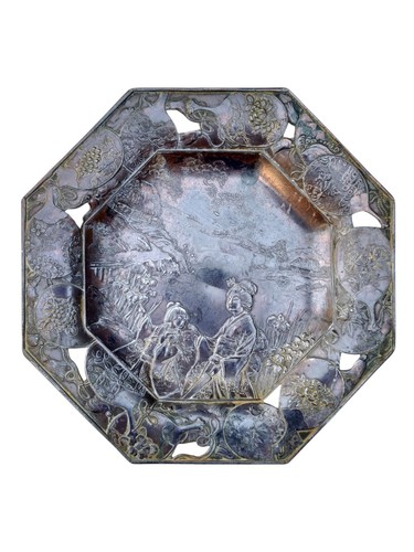 Assiette japonaise cuivre - japonaise, en