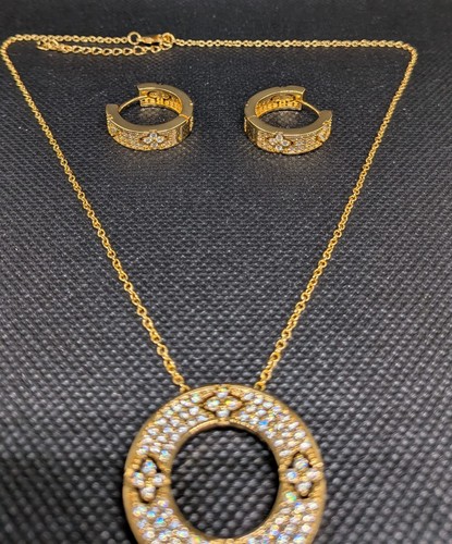 Parure bijoux doré acier - parure,