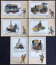 TINTIN Chromos Voir et Savoir L’Automobile origines à 1900 série 4 Bon état