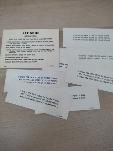 Lot cartes instructions - lot, d'instructions