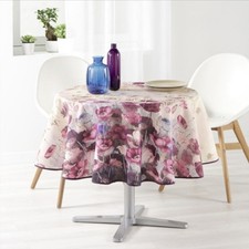 Nappe ronde motif fleurs 1m60
