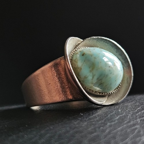 Bague pierre turquoise - ,