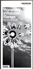 Honda Honwave Inflatable Boats Price List 2009 UK Market Brochure 