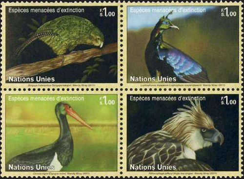 Timbres oiseaux nations unies - nations,