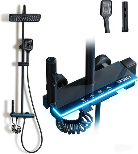 Colonne douche titane avec - douche,