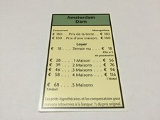 CARTE AMSTERDAM DAM PIÈCE