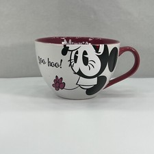 Disney Store Authentic Minnie Mouse Jumbo Pink Cup Mug Rare Varient Yoo Hoo! #G1