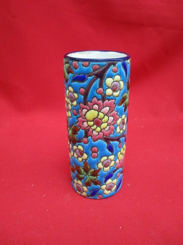 Longwy enamels vase roll - longwy,