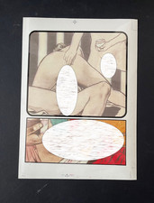 Rare cromalin Liberatore test board colors curious eroticism print