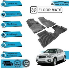 3D Molded Interior Car Floor Mat for BMW X6 2007-2014(Black)