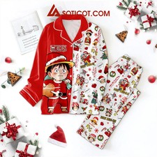 Anime Japan  Merry Piecemas Christmas Polyester Pajamas Set