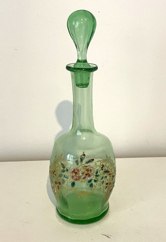 Carafe émaillée fleurs