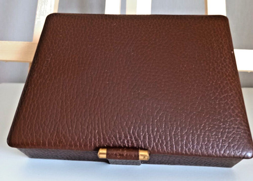 Boîte cuir marron - cuir,